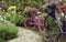 Painted Bicycles as Garden Art Planters