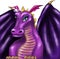 Painted big purple dragon girl