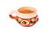 Painted brown earthenware mug