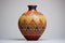painted ceramic vase with intricate designs