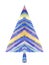 Painted Christmas tree isolated on a white backgrounds. Abstract New Year tree. Illustration for your design