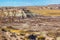 Painted Desert Hills Showing Layers Of Erosion Over Time