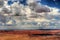 Painted desert storm clouds