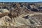 The Painted Desert on a sunny day. Diverse sedimentary rocks and clay washed out by water. Petrified Forest National Park, USA,