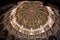 Painted dome ceiling of The Baptistery of Parma