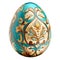Painted Easter egg with Slavic ornament