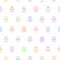 Painted Easter, Paschal eggs seamless vector pattern