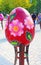 Painted egg. Street festival of large Easter eggs on Mikhailovska Square