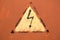 Painted Electric Shock Warning Sign