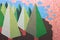 Painted firs on fiberboard panel