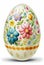 Painted Floral Easter Egg