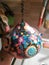 Painted gourd birdhouse