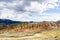 Painted Hills - Mitchell Oregon. National Monument, colorful layers show geological eras.