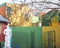 Painted housing in La Boca, Argentina