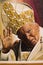 Painted image of Pope John Paul II