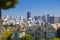 The Painted Ladies of San Francisco Alamo Square Victorian houses in San Francisco, California during clear sunny day and blue sky