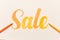 Painted lettering SALE on white background