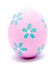 Painted lilac easter egg isolated