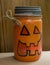 Painted Pumpkin Jar - Vintage Craft
