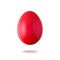 Painted in red natural easter chicken egg flying isolated on white