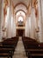 Painted Romanesque church interior