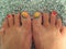 Painted toes