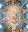 The painted vault with the `Apotheosis of Saint James` by Silverio Capparoni, in the Church of San Giacomo in Augusta, in Rome, It