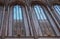 Painted walls under windows, Marienkirche, Lubeck, Germany