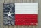 Painted Wood Texas Flag