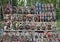 Painted wooden Mayan masks for sale in Chichen Itza