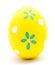 Painted yellow easter egg isolated