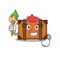 Painter cute suitcase with the cartoon shape