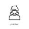 Painter icon. Trendy modern flat linear vector Painter icon on w