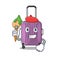 Painter mascot cartoon style travel suitcase cute