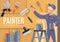 Painter profession of construction industry