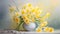 Painterly Jonquil Bouquet: An Artistic Composition with Vivid Hues of Yellow