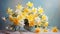 Painterly Jonquil Bouquet: An Artistic Composition with Vivid Hues of Yellow