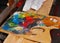 Painters artist artwork oilpaint colors pelette tool detail in atelier