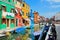 Painters at work in burano