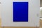 A painting by the artist Yves Klein Ikb3, 1960 monochrome bleu exposed in the center of George Pompideu.