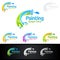 Painting business logo with colorful circle represented painting logo