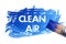 Painting clean air word