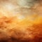 Painting of clouds in shades of orange and gold, with beautifully textured brushstrokes