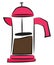 Painting of a coffee maker vector or color illustration
