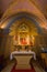 Painting of the crucifixion of Lord Jesus Christ and saints in Matthias Church chapel, Hungary