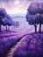 Painting Of A Field Of Lavender