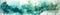 A painting of green and blue watercolors on a white wall, abstract panoramic color banner