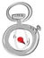 Painting of a grey-colored sport durable mechanical timer analog stopwatch, vector or color illustration