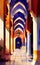 Painting Islamic architecture building design interior illustration artwork