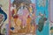 Painting on Japanese Tiles; Lord Ram with Sita and Hanuman; Ram Mandir built-in 1950